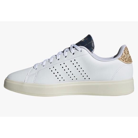 Adidas Advantage 2.0 White/ Leopard Print/ Black Women's 8 - Picture 6 of 8